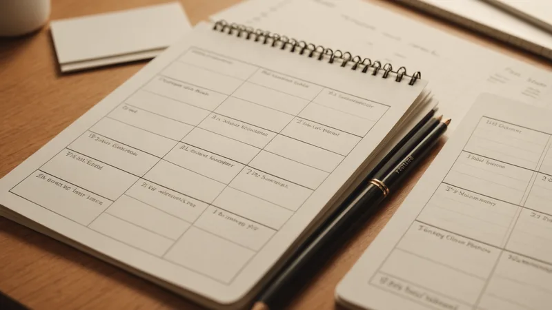 Flashcard study stack on a calendar page