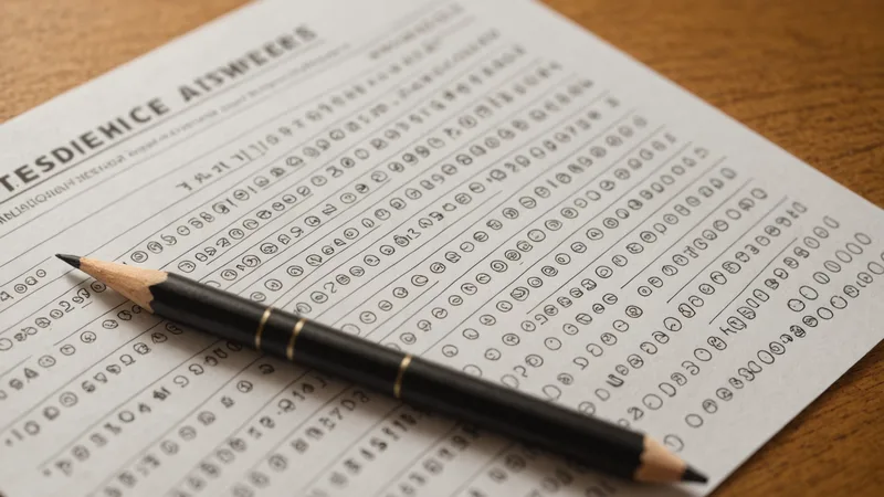 SAT practice test booklet with pencil